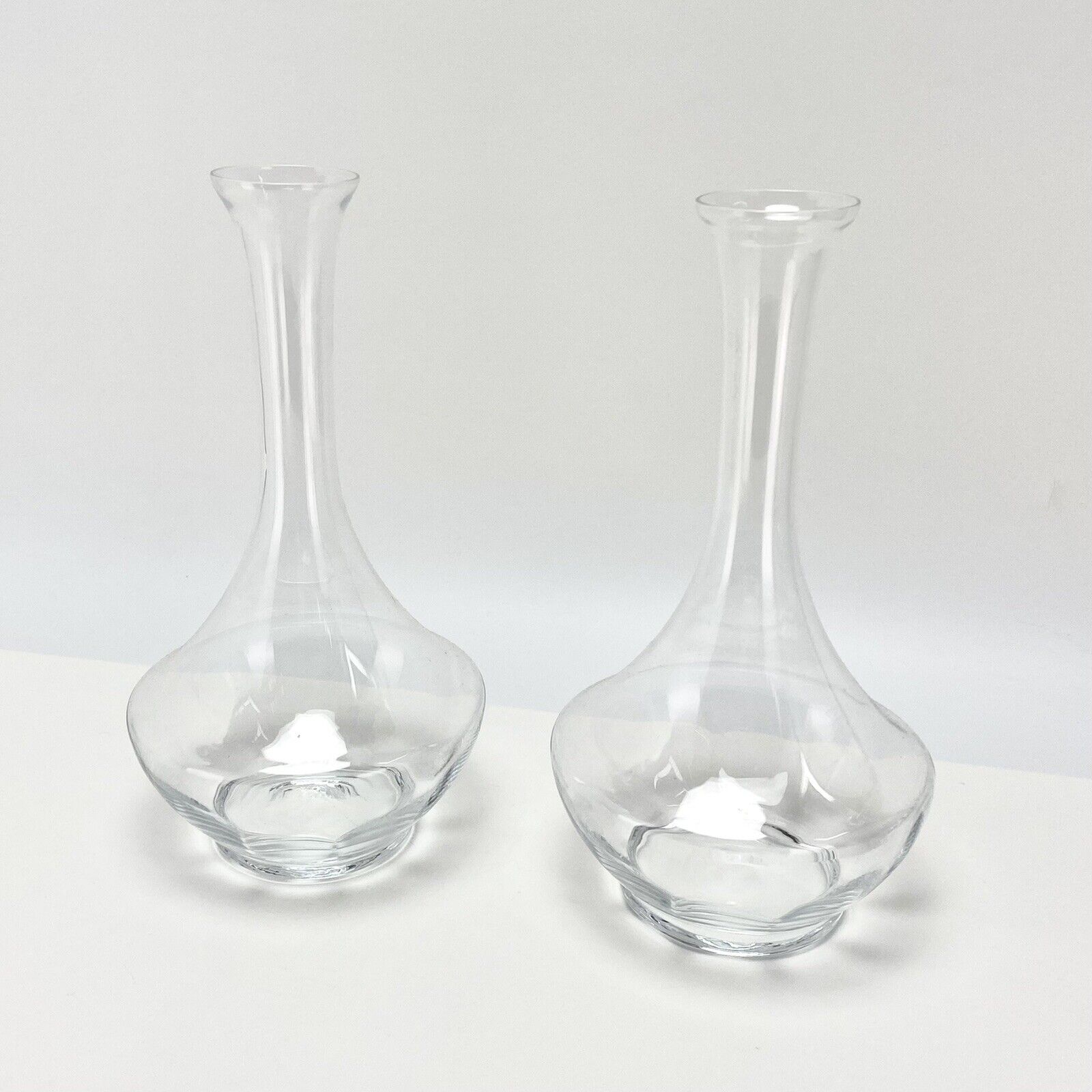 2 Vtg Art Deco Decanters Fogliet Holmegaard Jacob E Bang Viol Art Glass Barware