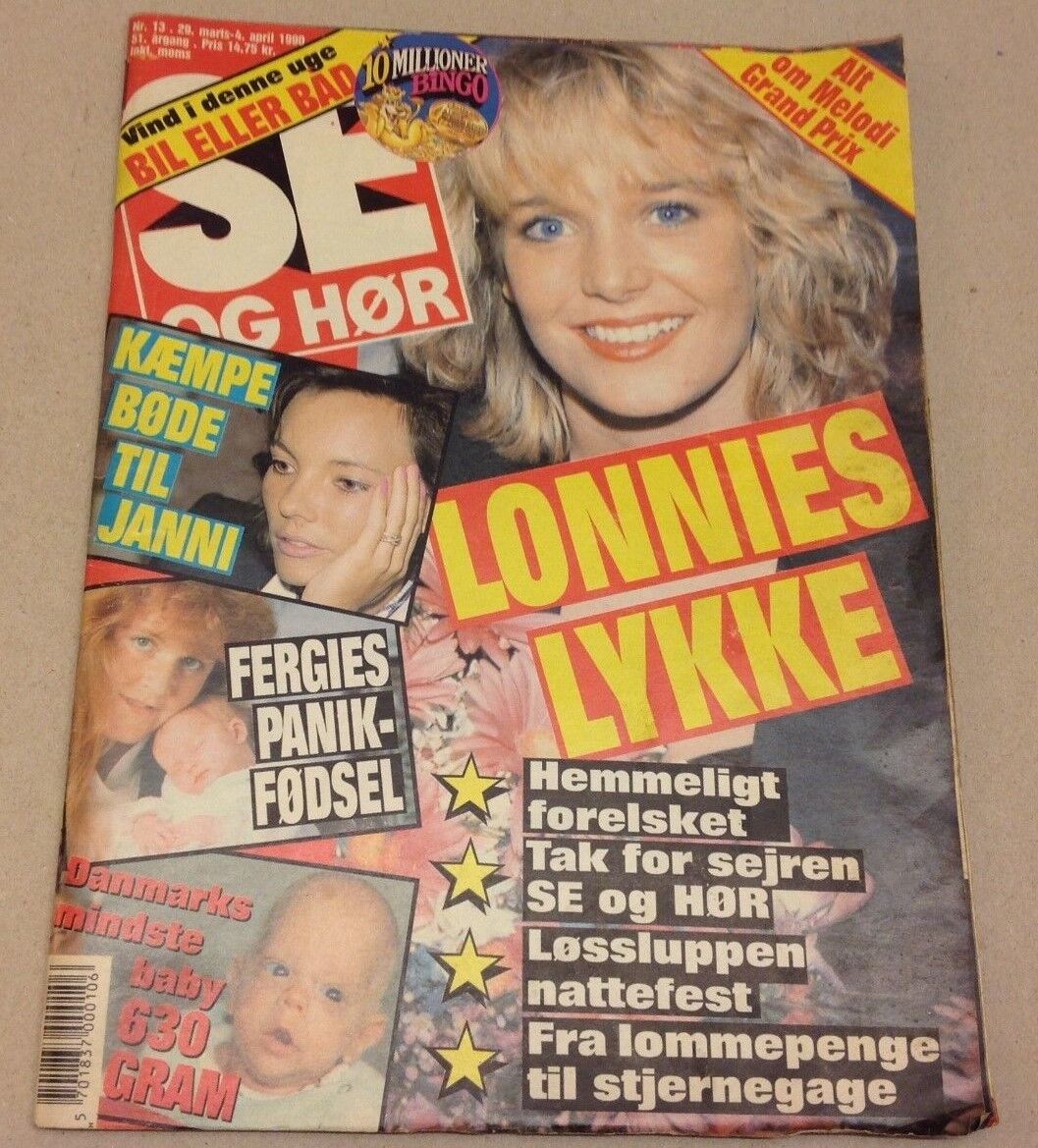 Fergie Sarah Ferguson Birth Newborn Vintage Danish Magazine 1990 "Se og Hoer"