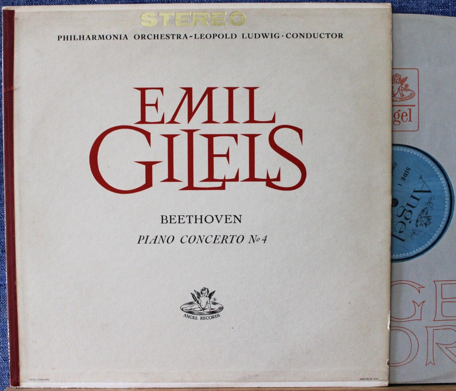 Gilels; Ludwig Beethoven (Piano concerto 4) Angel S 35511 NM