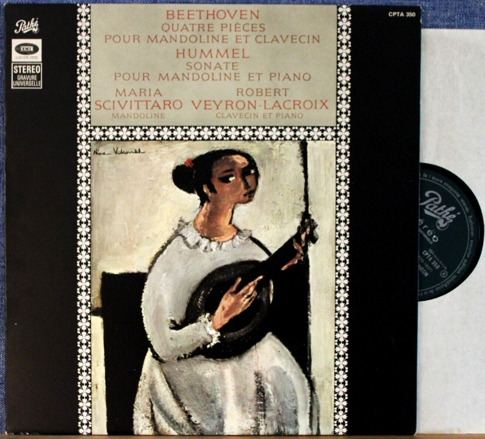 Scivittaro; Veyron-Lacroix Beethoven+Hummel (Music for mandolin) Pathé CPTA 350