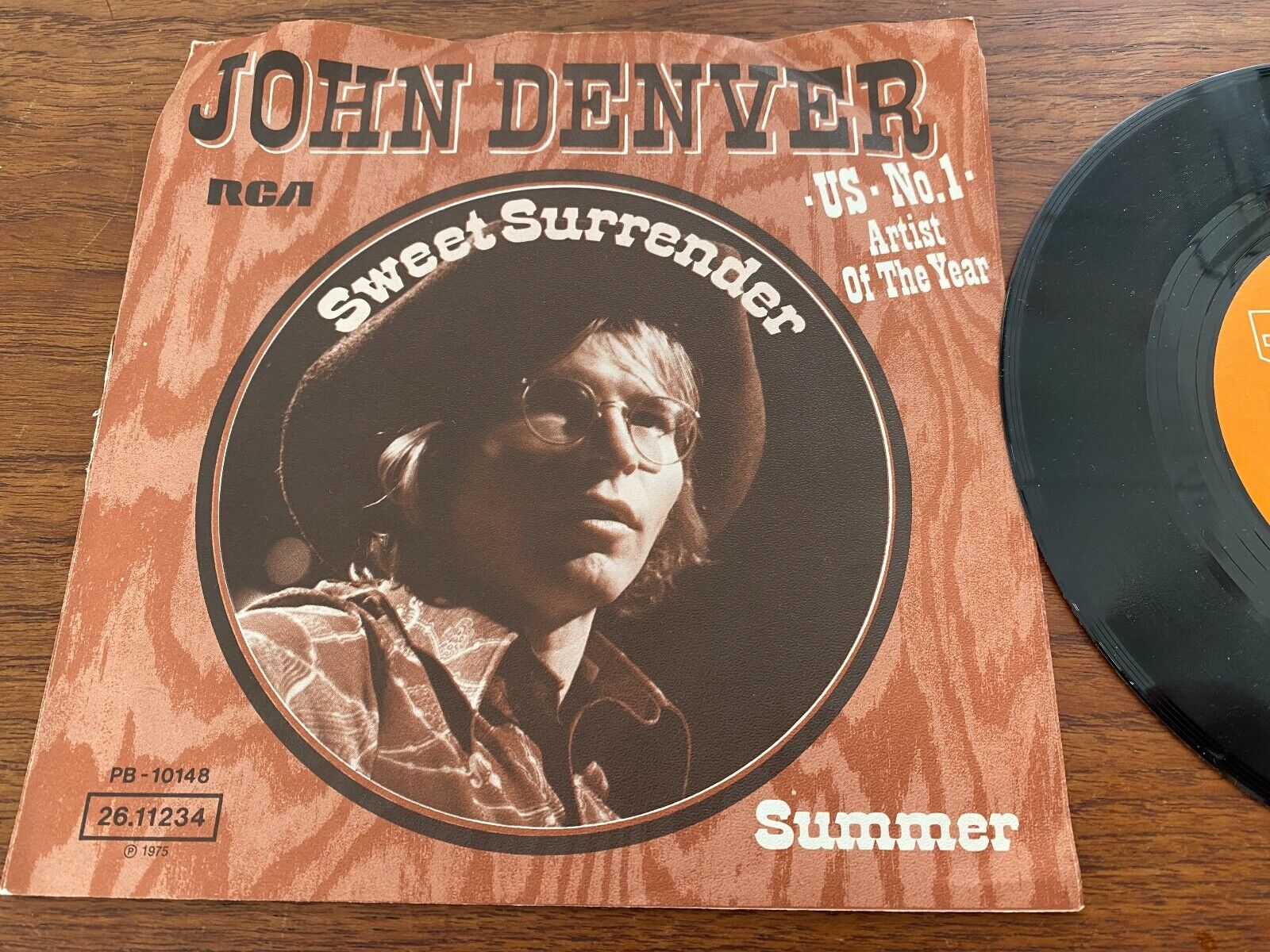 JOHN DENVER "SWEET SURRENDER / SUMMER" 1974 RCA VICTOR RECORDS GERMAN PRESS GEMA