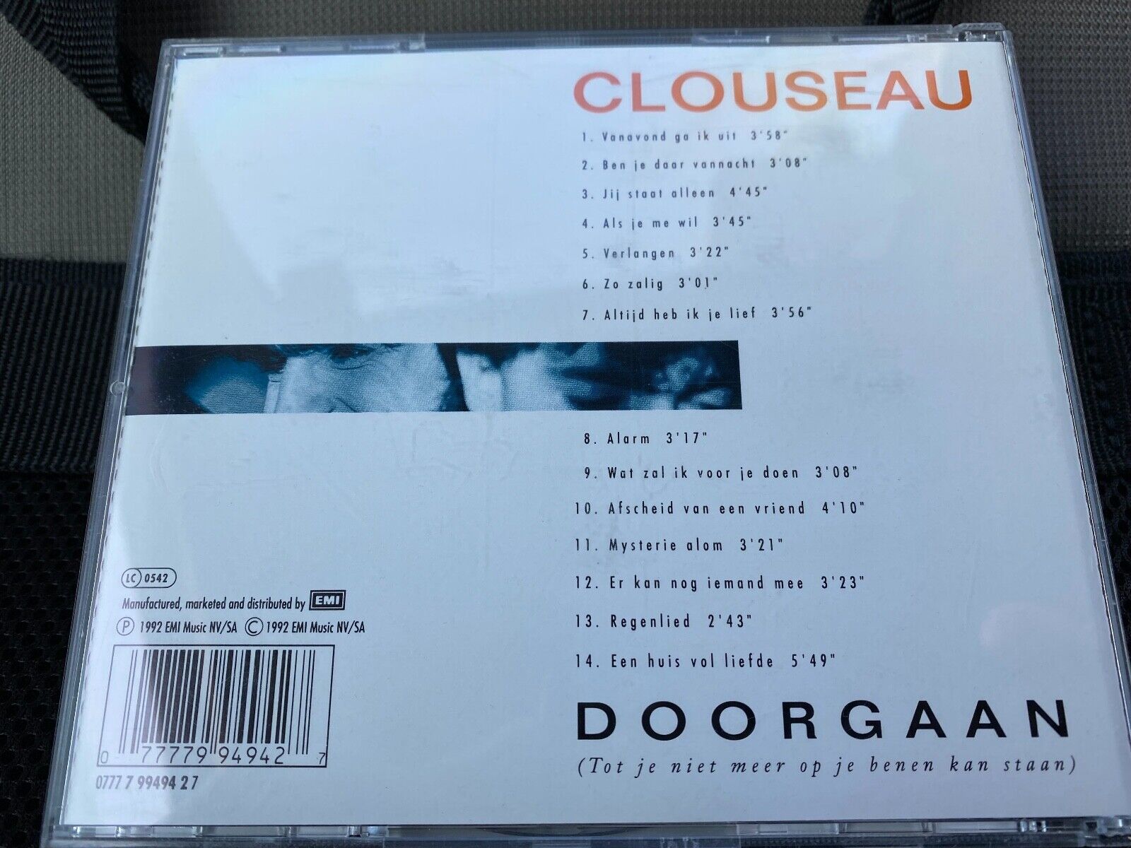 CLOUSEAU "DOORGAAN" 14 TRACK CD ALBUM EMI MUSIC BELGIUM NV/SA 1992 DUTCH PRESSED