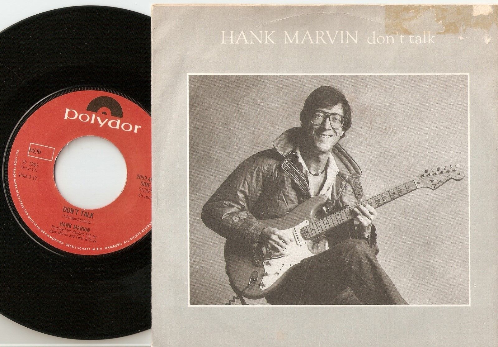 HANK MARVIN DON`T TALK  LIFE LINE NORWAY 45+PS 1982 CLIFF RICHARD THE SHADOWS