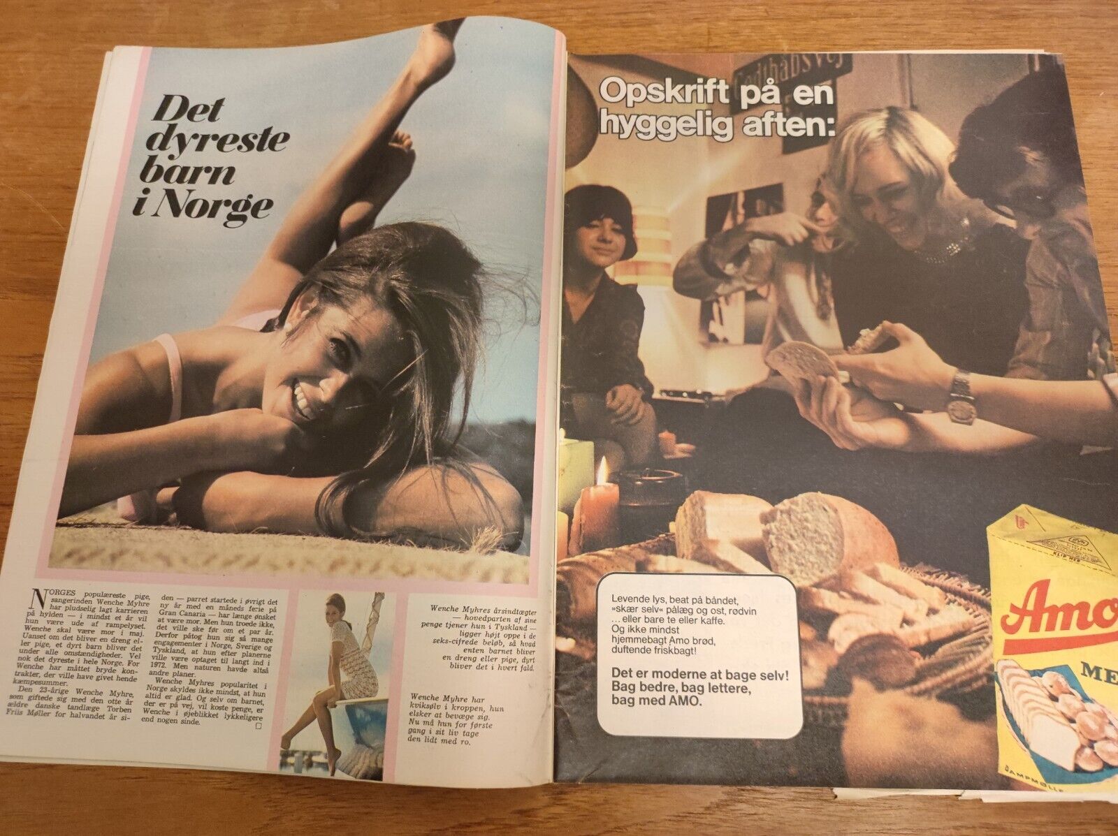 PETER VAUGHAN Queen Margrethe WENCHE MYHRE Romina Power 1971 Danish Magazin BB59