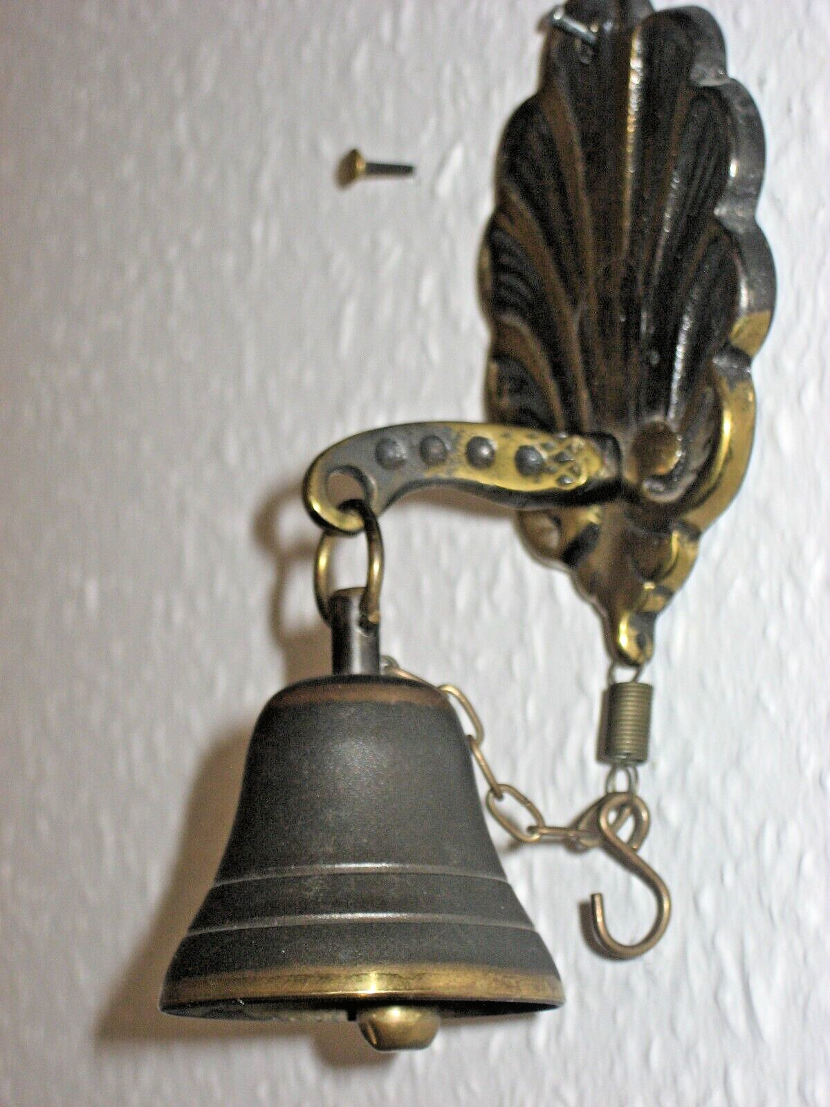 Antique Solid Brass Bell for a Butlers Pull  ~ Made in Denmark  #G