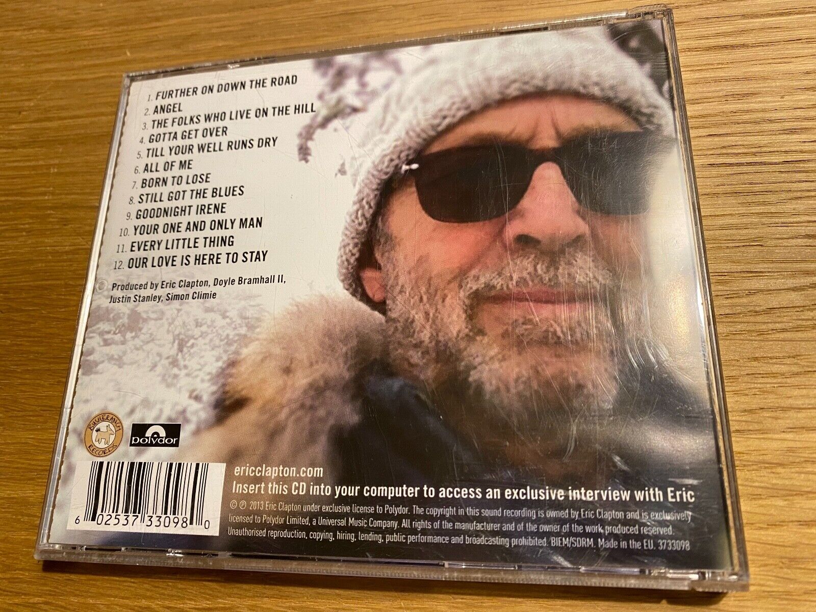 ERIC CLAPTON "OLD SOCK" 2013 12 TRACKS CD ALBUM BUSHBRANCH  POLYDOR RECORDS OOP