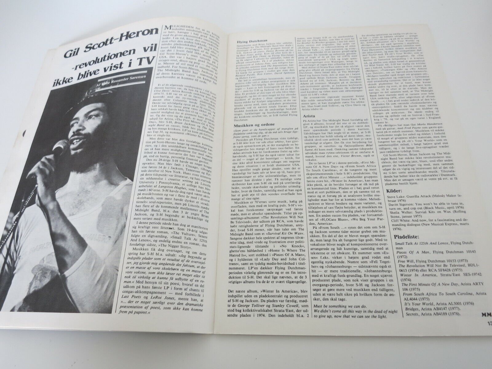 Danish Magazine 1978 SKUNK FUNK Keith Moon GIL SCOTT-HERON John McLaughlin AB90