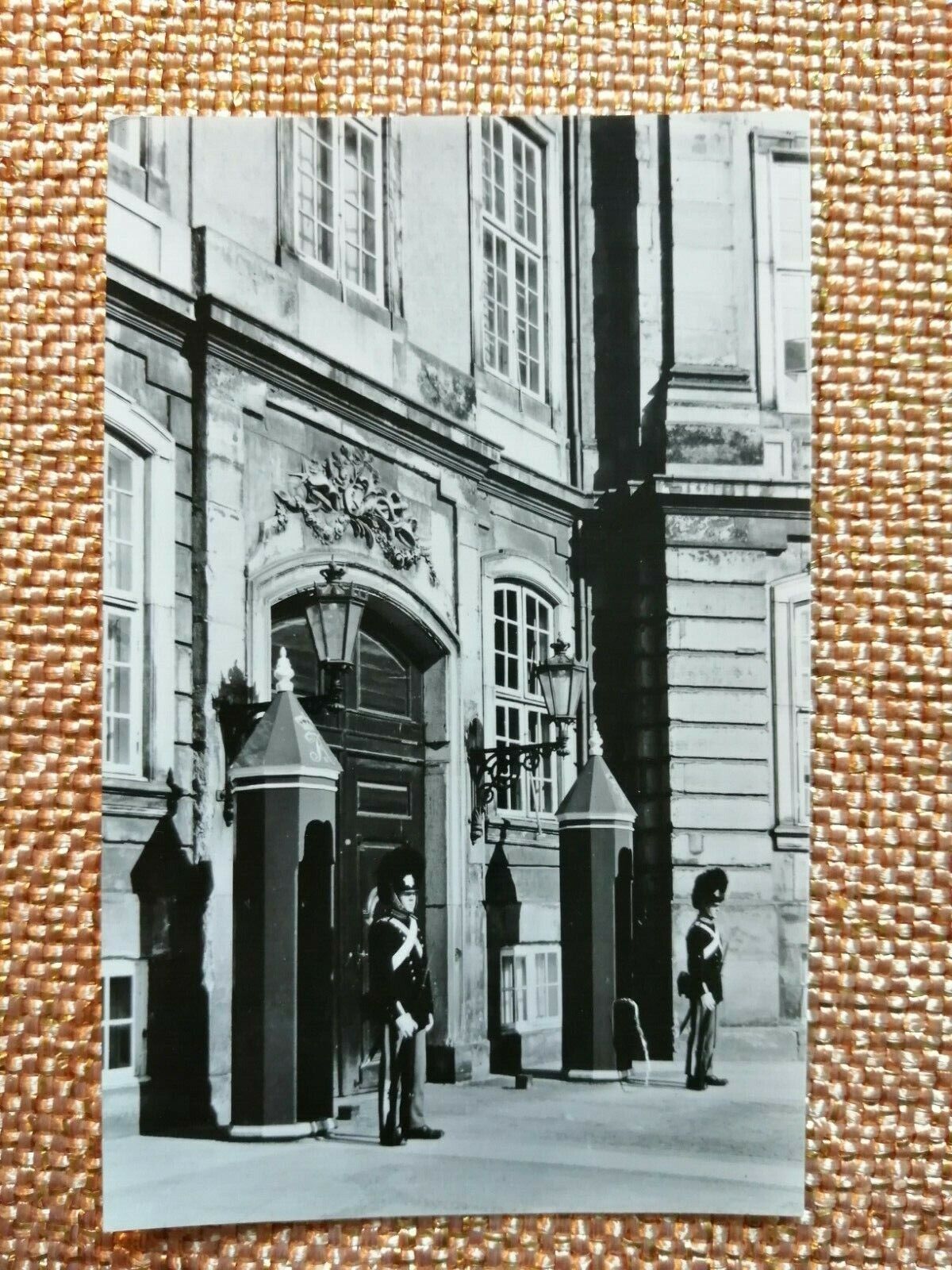 Vintage postcardDenmark CopenhagenThe Guard at Amalienborg CastleUnposted