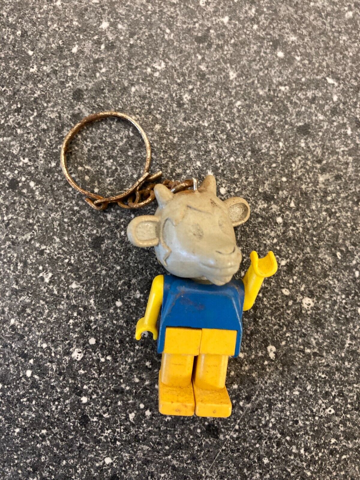 Vintage LEGO Fabuland Goat Keychain - Rare Collectible Danish Key Ring