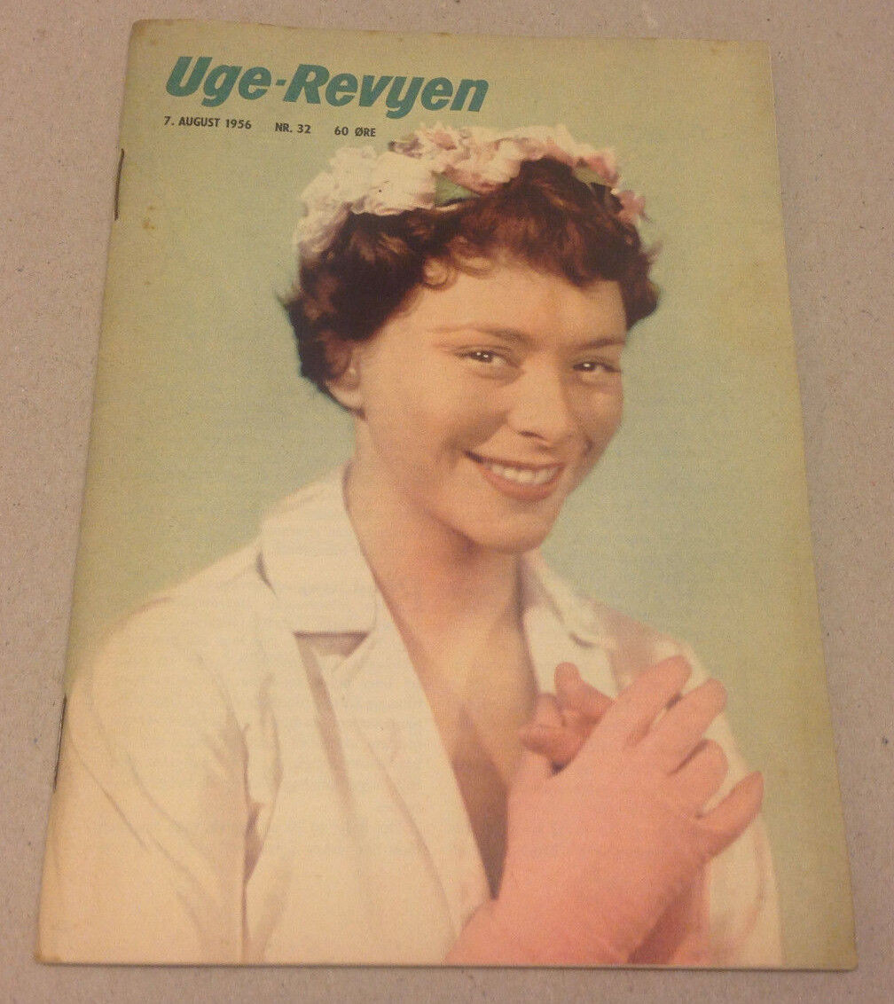 HELLE VIRKNER FRONT COVER RUTH ROMAN ON BACK COVER VINTAGE Danish Magazine 1956