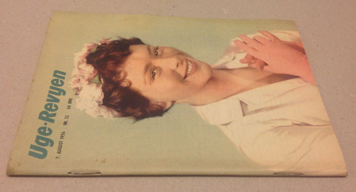 HELLE VIRKNER FRONT COVER RUTH ROMAN ON BACK COVER VINTAGE Danish Magazine 1956