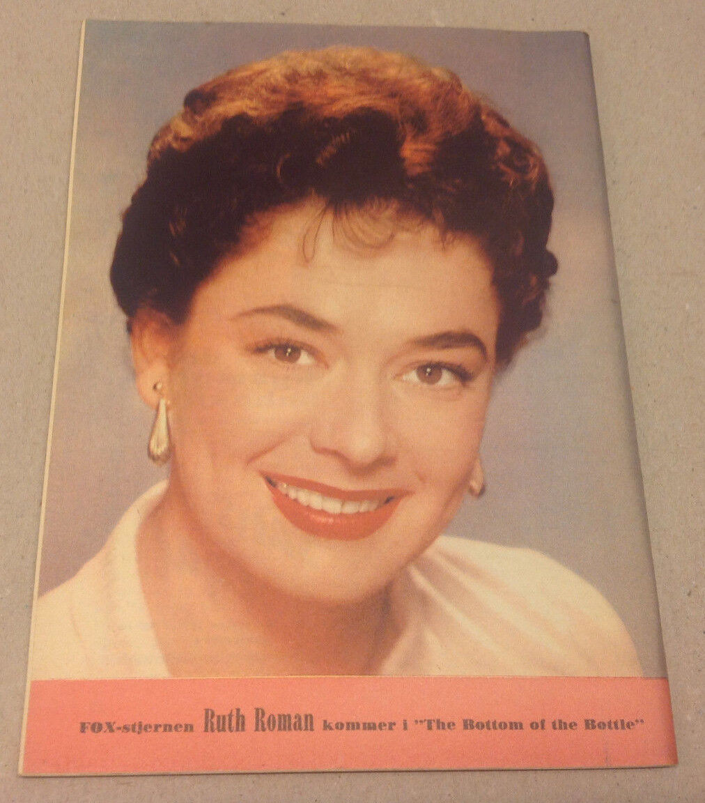 HELLE VIRKNER FRONT COVER RUTH ROMAN ON BACK COVER VINTAGE Danish Magazine 1956