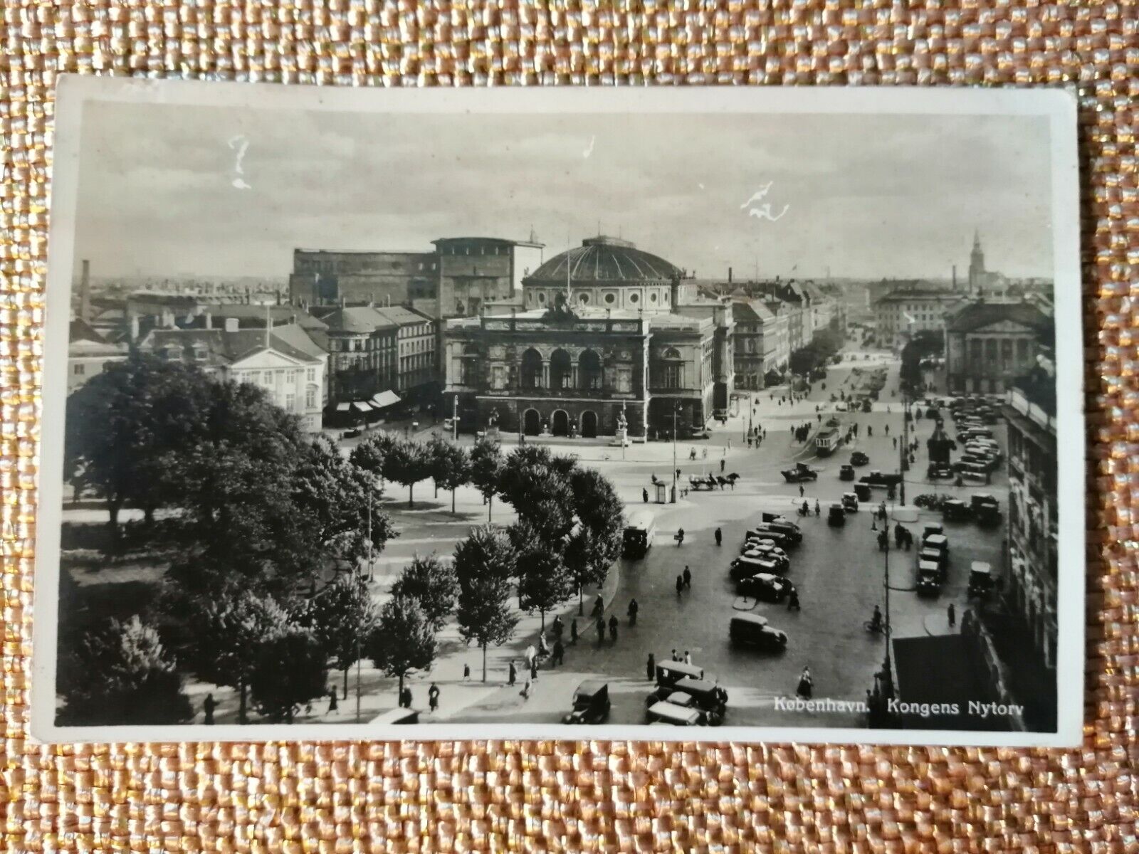 Vintage postcardDenmarkCopenhagenThe King's New Square 1920s Unposted