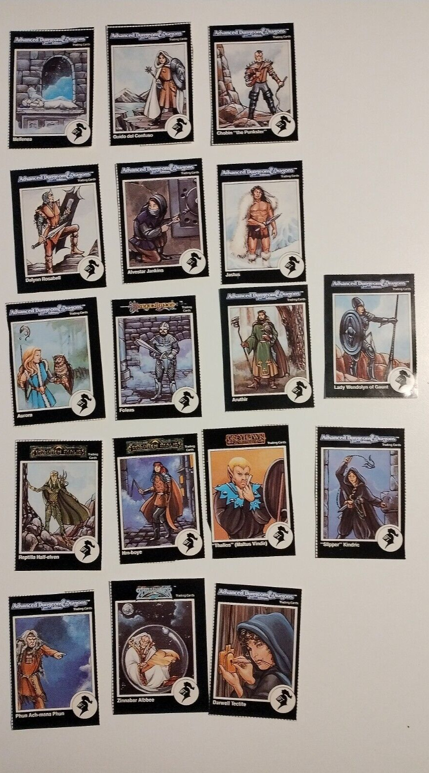 ADD Trading Cards - 17 individual cards (Spelljammer Dragonlance and more)