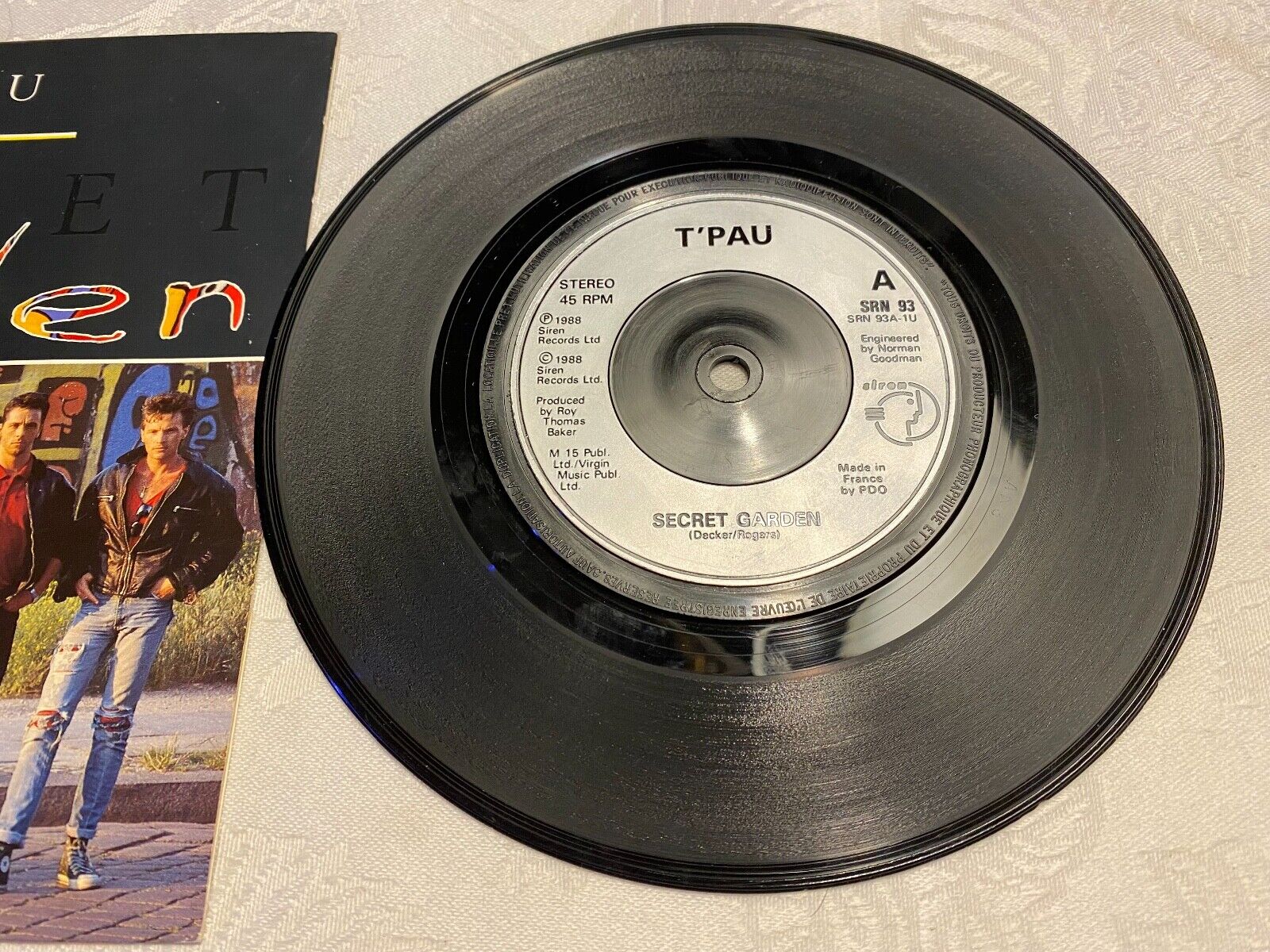 T´PAU "SECRET GARDEN / THIS GIRL" 1988 SIREN RECORDS FRANCE SRN 93 RARE VINYL 7"