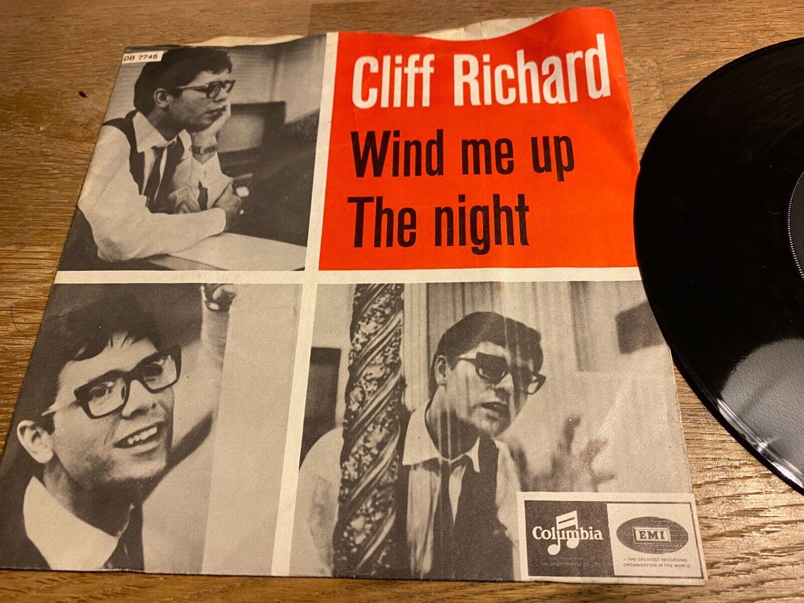 CLIFF RICHARD "WIND ME UP / THE NIGHT" 1965 NCB COLUMBIA EMI RECORDS DENMARK 7"*