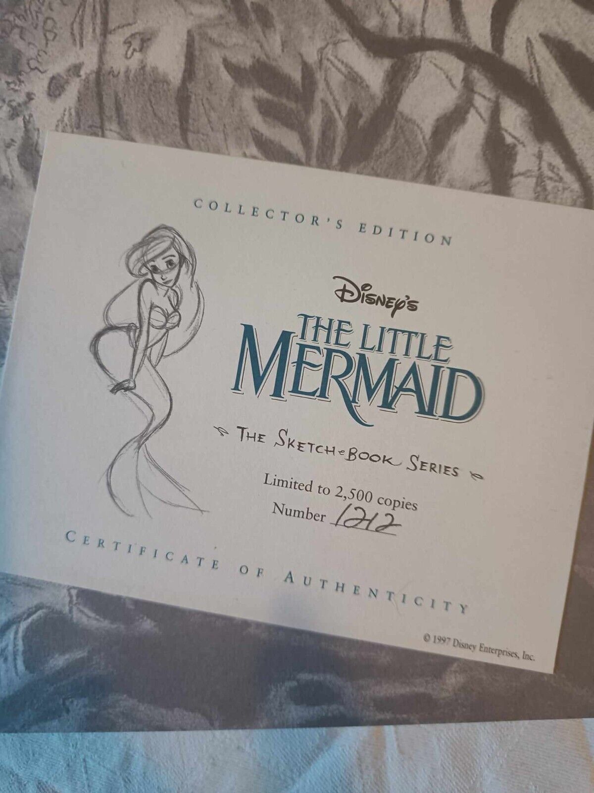 Disney's The Little Mermaid Sketch Book Series Limited Edition 1212 out of 2500