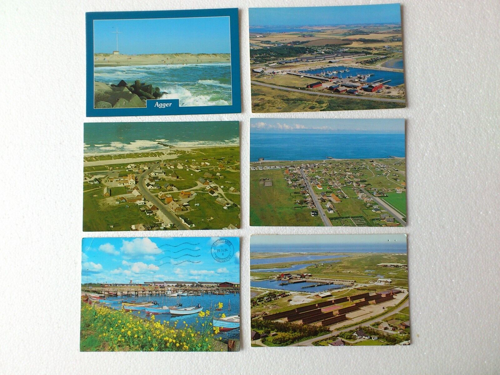 Vintage Postcard Denmark Agger 6 postcards Unposted and posted