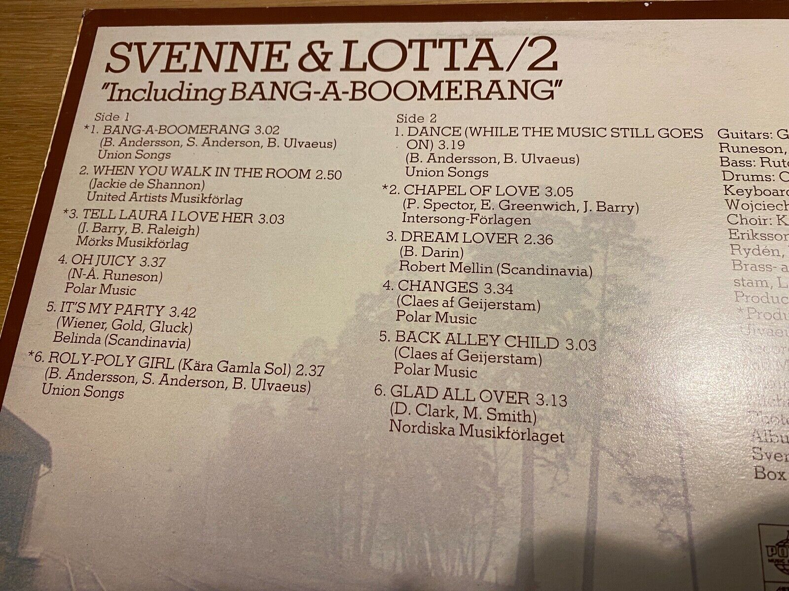 SVENNE  LOTTA "2" POLAR MUSIC AB 1975 12 TRACK LP SWEDISH PRESSING ABBA RELATED