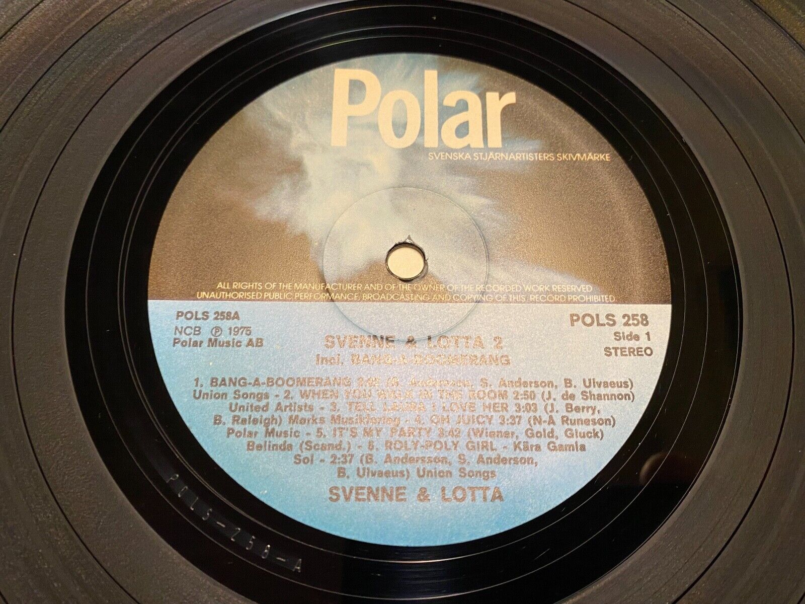 SVENNE  LOTTA "2" POLAR MUSIC AB 1975 12 TRACK LP SWEDISH PRESSING ABBA RELATED