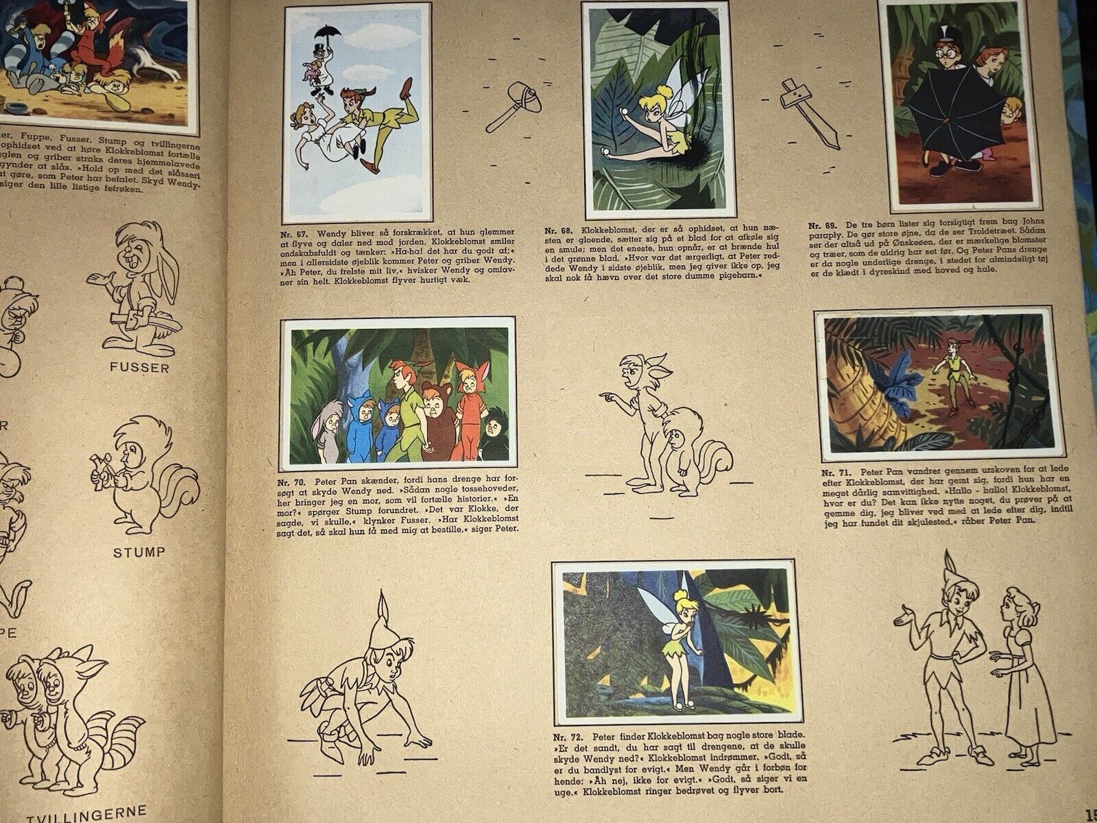 Complete Set 1-196 Peter Pan Never Land Trading Cards Rich’s 1953 Album w/ Cover