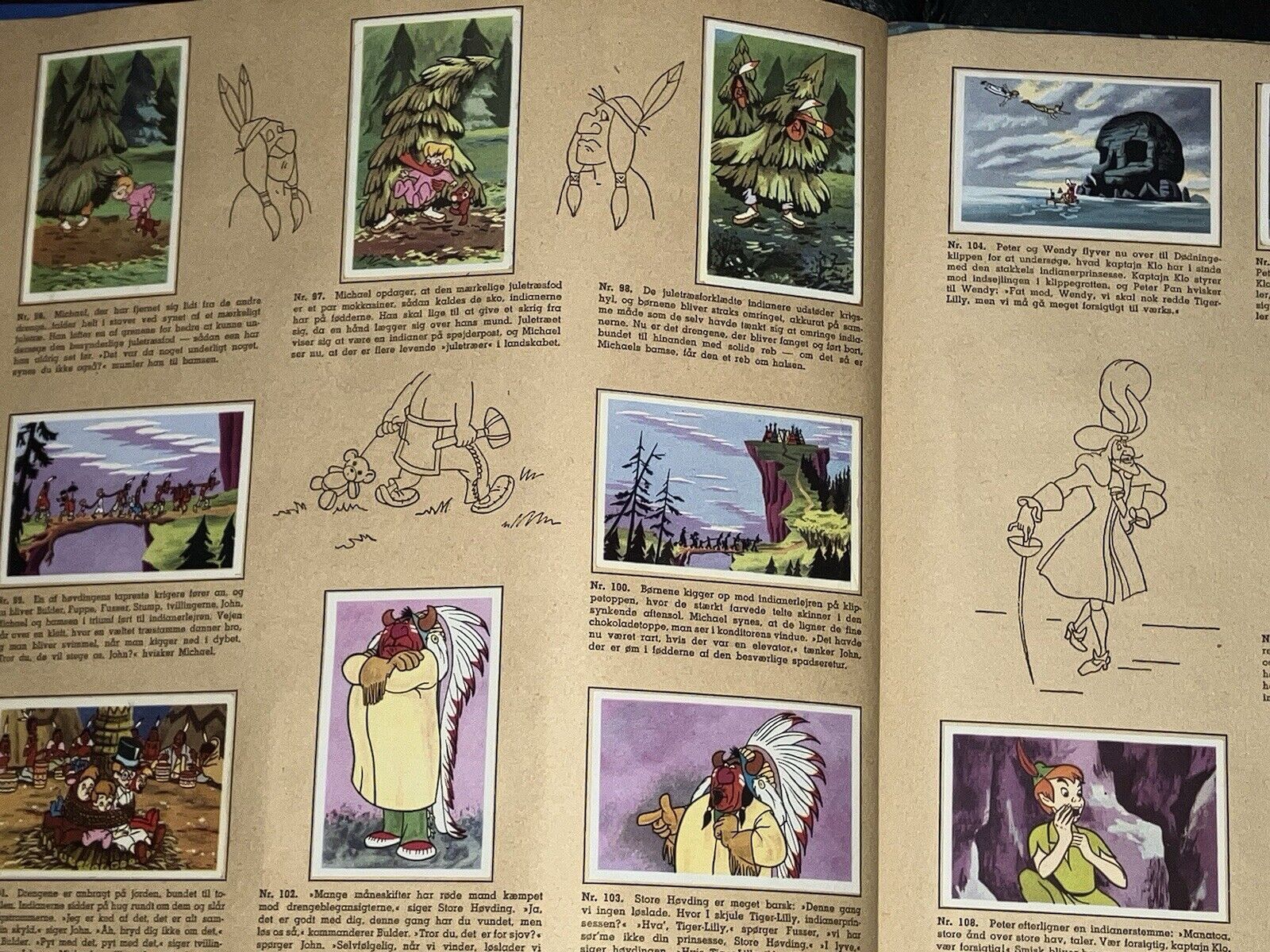 Complete Set 1-196 Peter Pan Never Land Trading Cards Rich’s 1953 Album w/ Cover