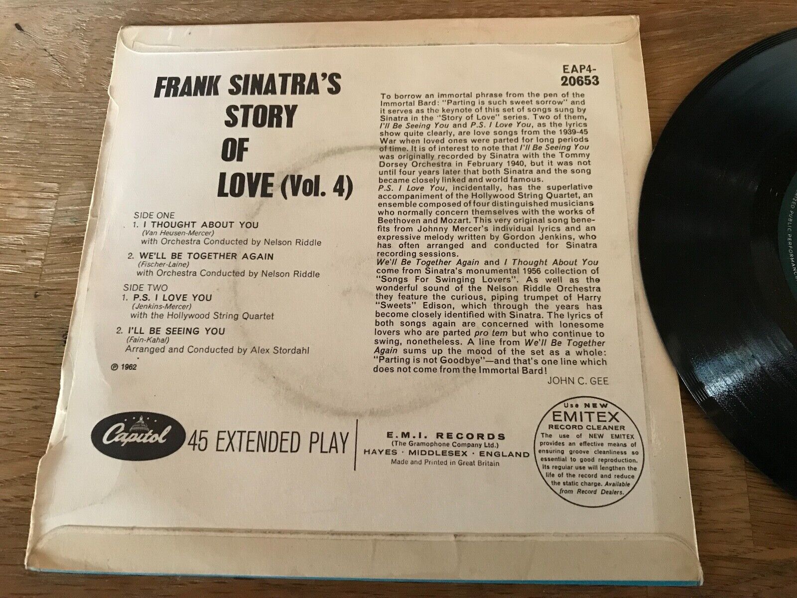 FRANK SINATRA´S STORY OF LOVE : I THOUGHT ABOUT YOU WE´LL BE TOGETHER AGAIN UK*