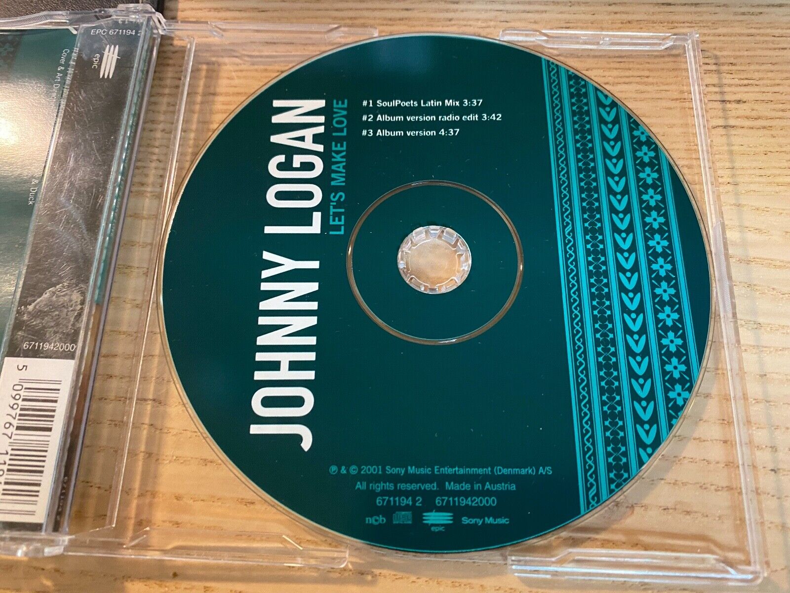 JOHNNY LOGAN  NATASJA CRONE "LET´S MAKE LOVE" 3 TRACK CD SINGLE EPIC RECORDS DK