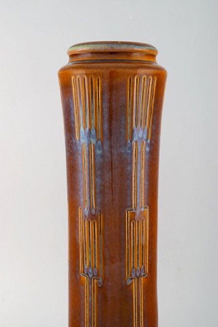 Søholm Bornholm Large cylindrical vase in glazed ceramics 1960s