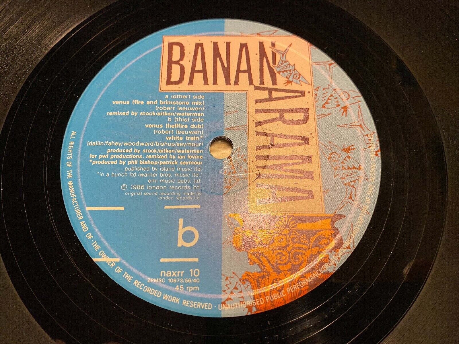 BANANARAMA "VENUS" THE FIRE  BRIMSTONE MIX 1986 LONDON RECORDS 12" ENGLAND UK