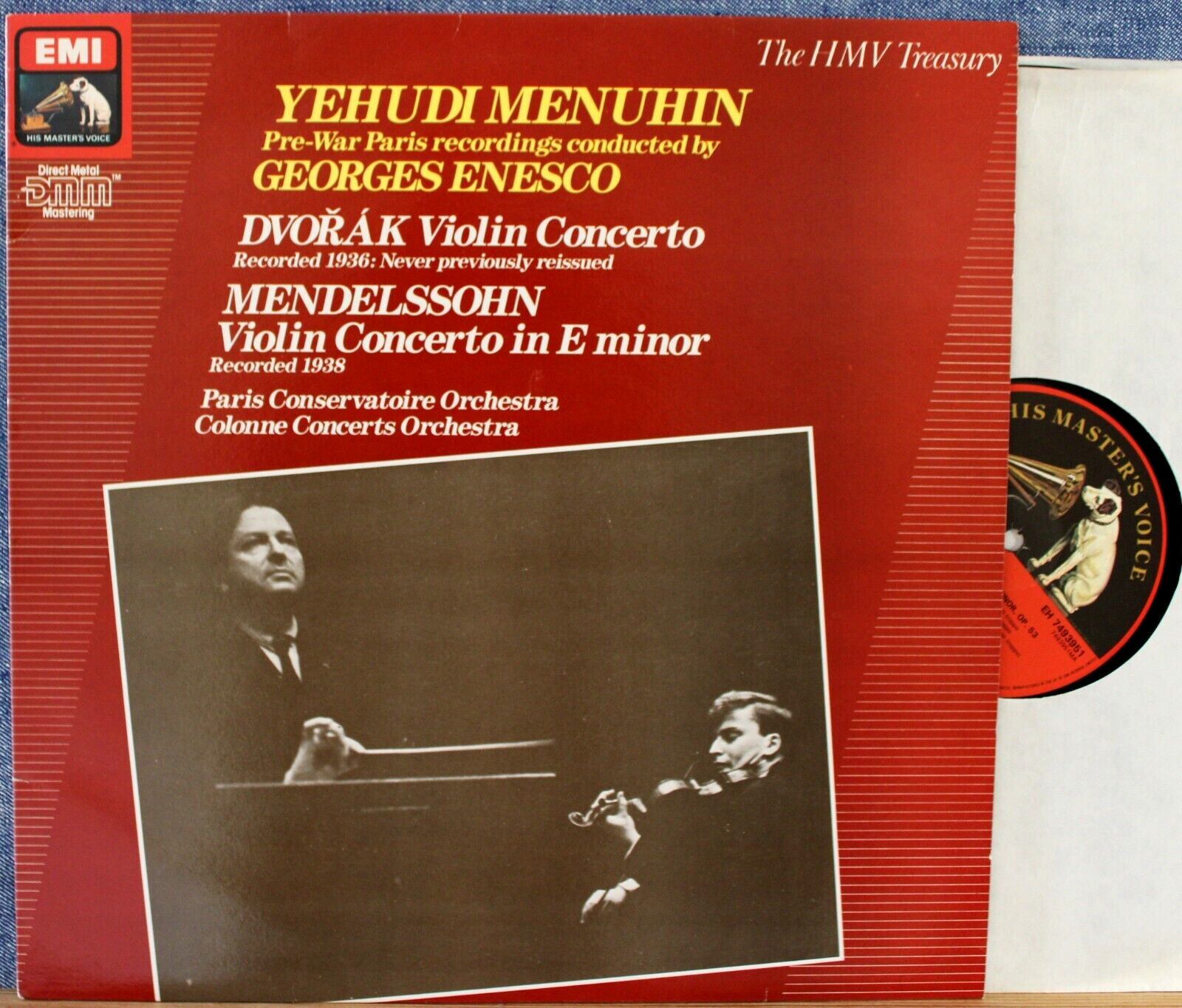 Menuhin; Enesco Dvorak + Mendelssohn (Violin concertos) EMI EH 49395 NM