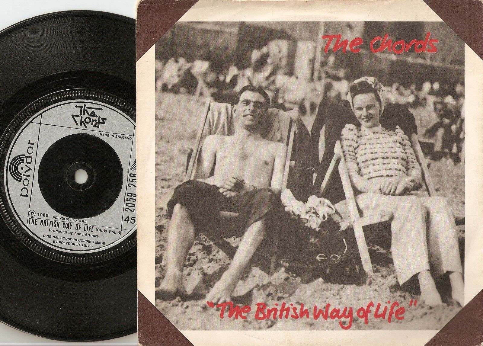 THE CHORDS THE BRITISH WAY OF LIFE 45+PS 1980 MOD REVIVAL THE JAM CHRIS POPE WHO