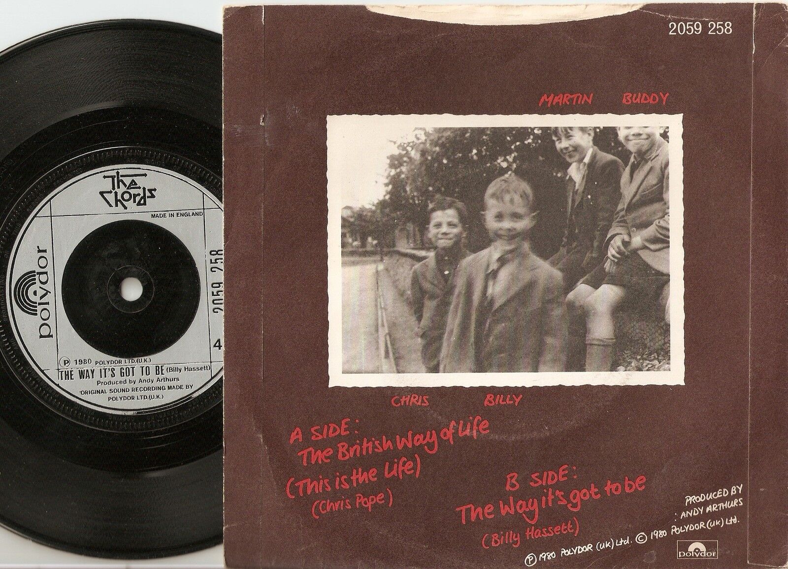 THE CHORDS THE BRITISH WAY OF LIFE 45+PS 1980 MOD REVIVAL THE JAM CHRIS POPE WHO