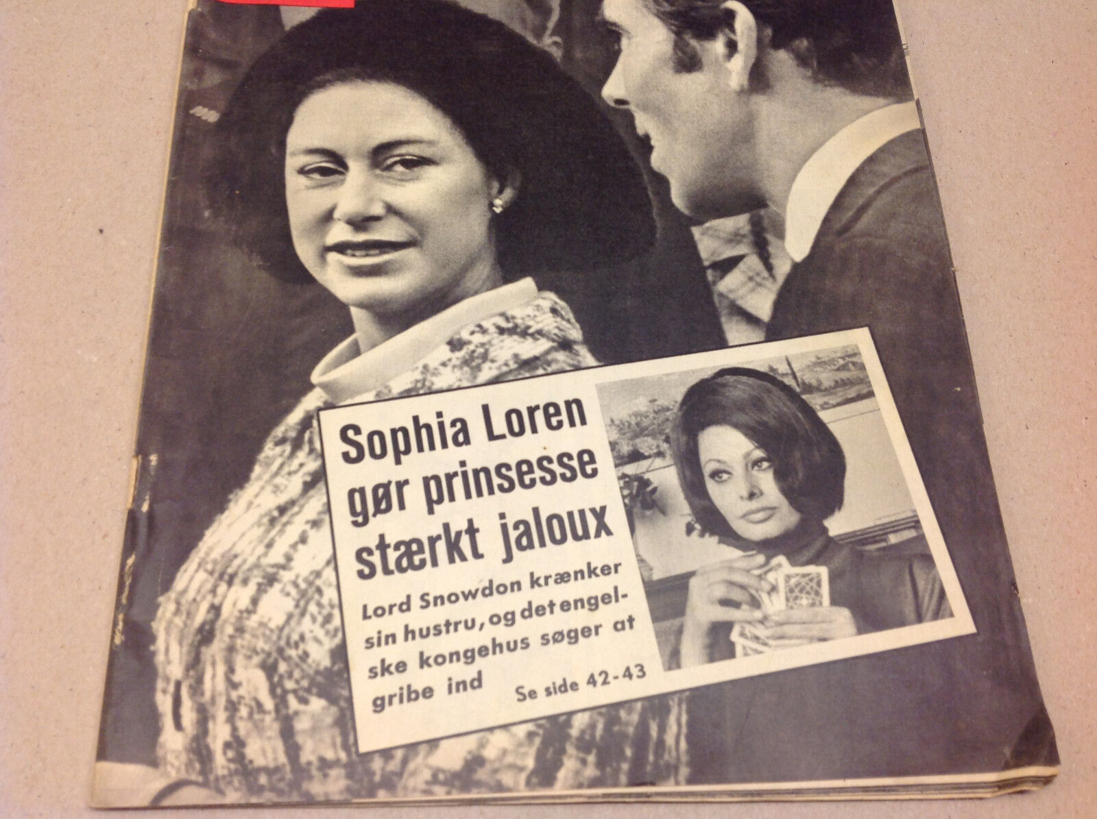 PRINCESS MARGARET LORD SNOWDON SOPHIA LOREN SCANDAL VINTAGE Danish Magazine 1970