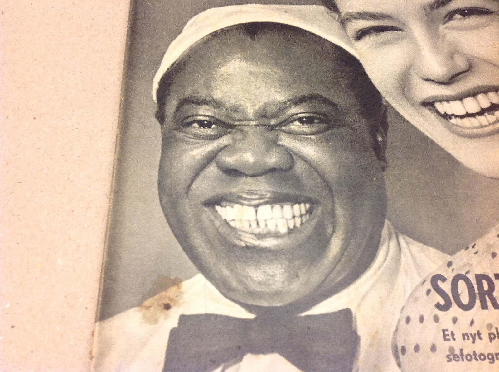 LOUIS ARMSTRONG JAZZ PLAYER NINA COPENHAGEN VISIT VINTAGE Danish Magazine 1959