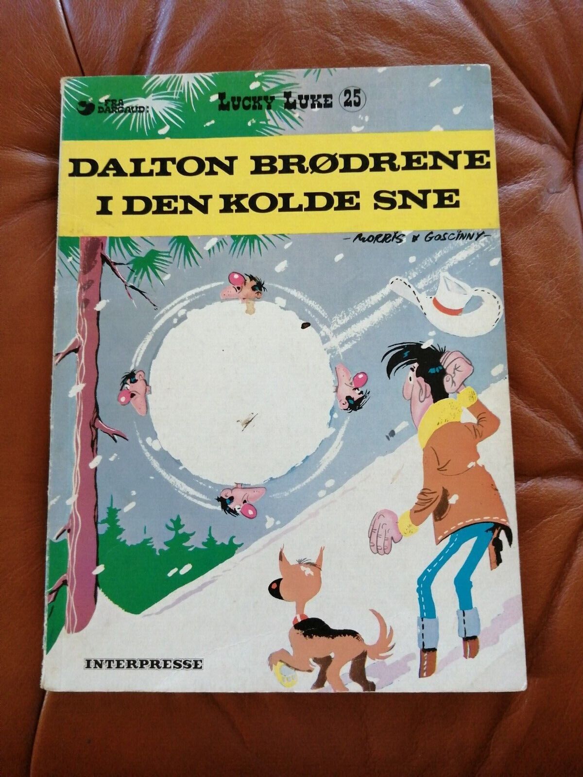 Danish comic book"Lucky Luke" no 25 -1976-1sted Les Dalton dans le Blizzard