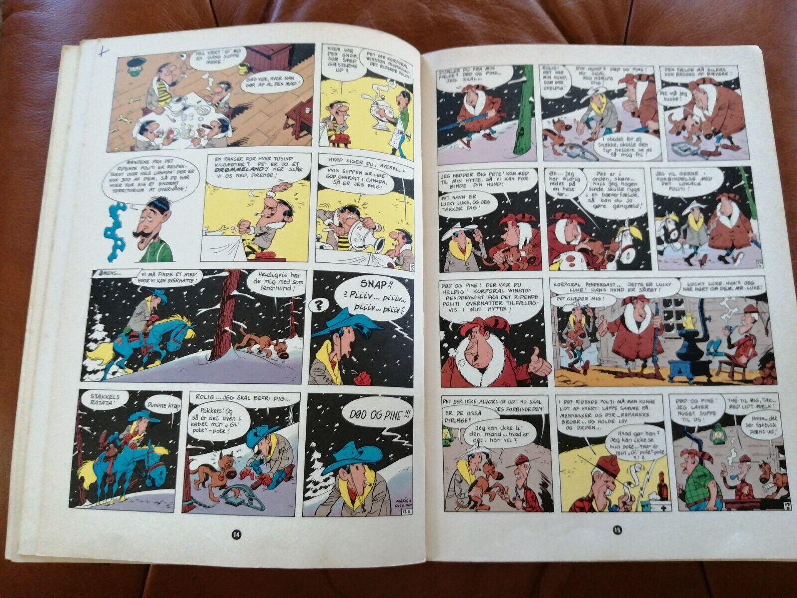 Danish comic book"Lucky Luke" no 25 -1976-1sted Les Dalton dans le Blizzard