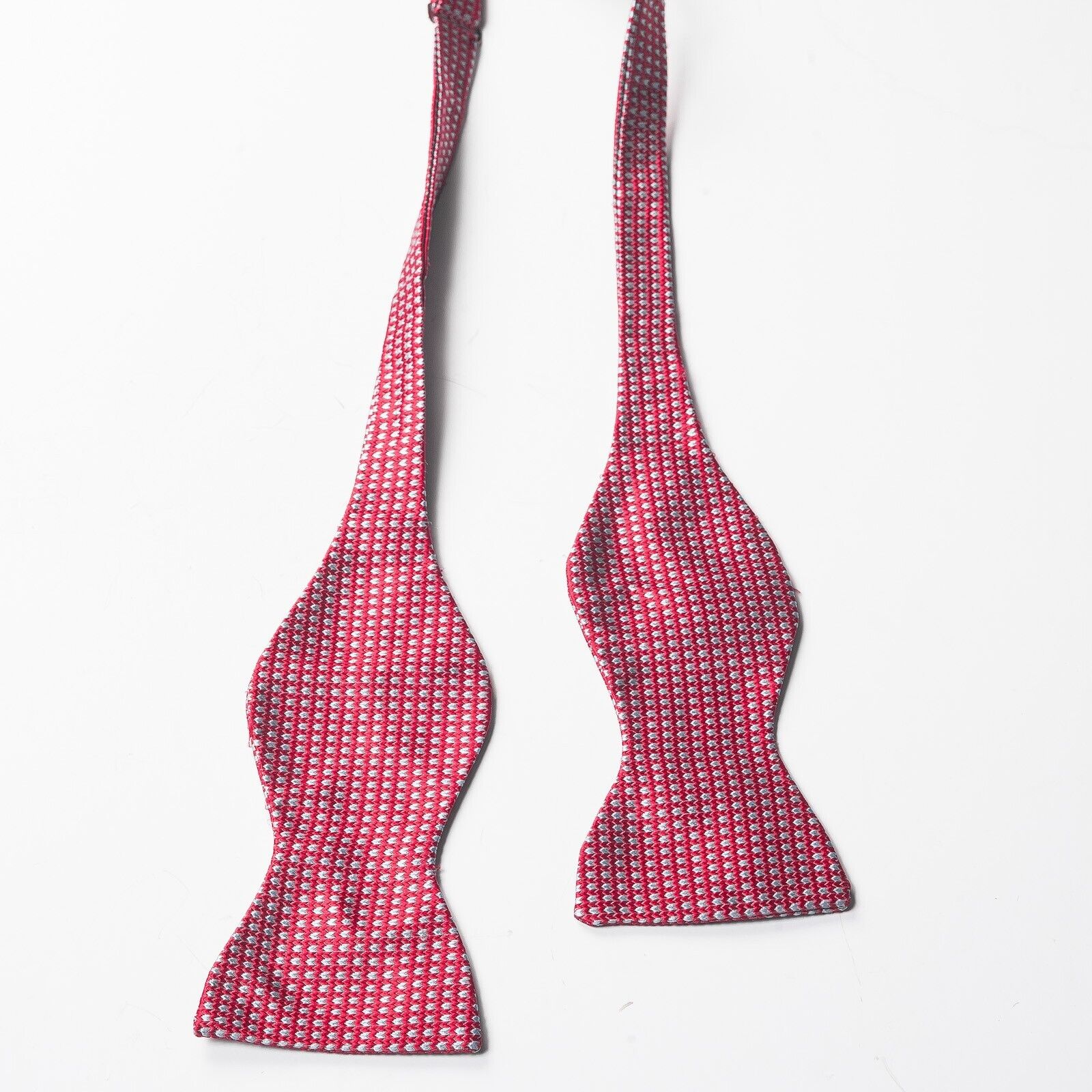 RED Woven Silk Bow Tie Italy Made