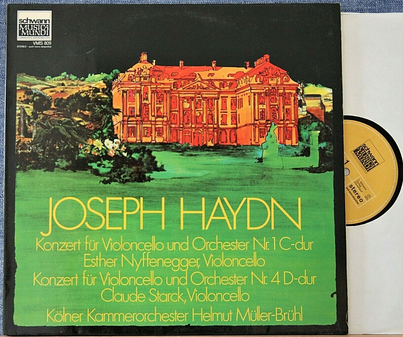 Nyffenegger; Starck; Müller-Brühl Haydn (Cello concertos) Schwann VMS 809 NM