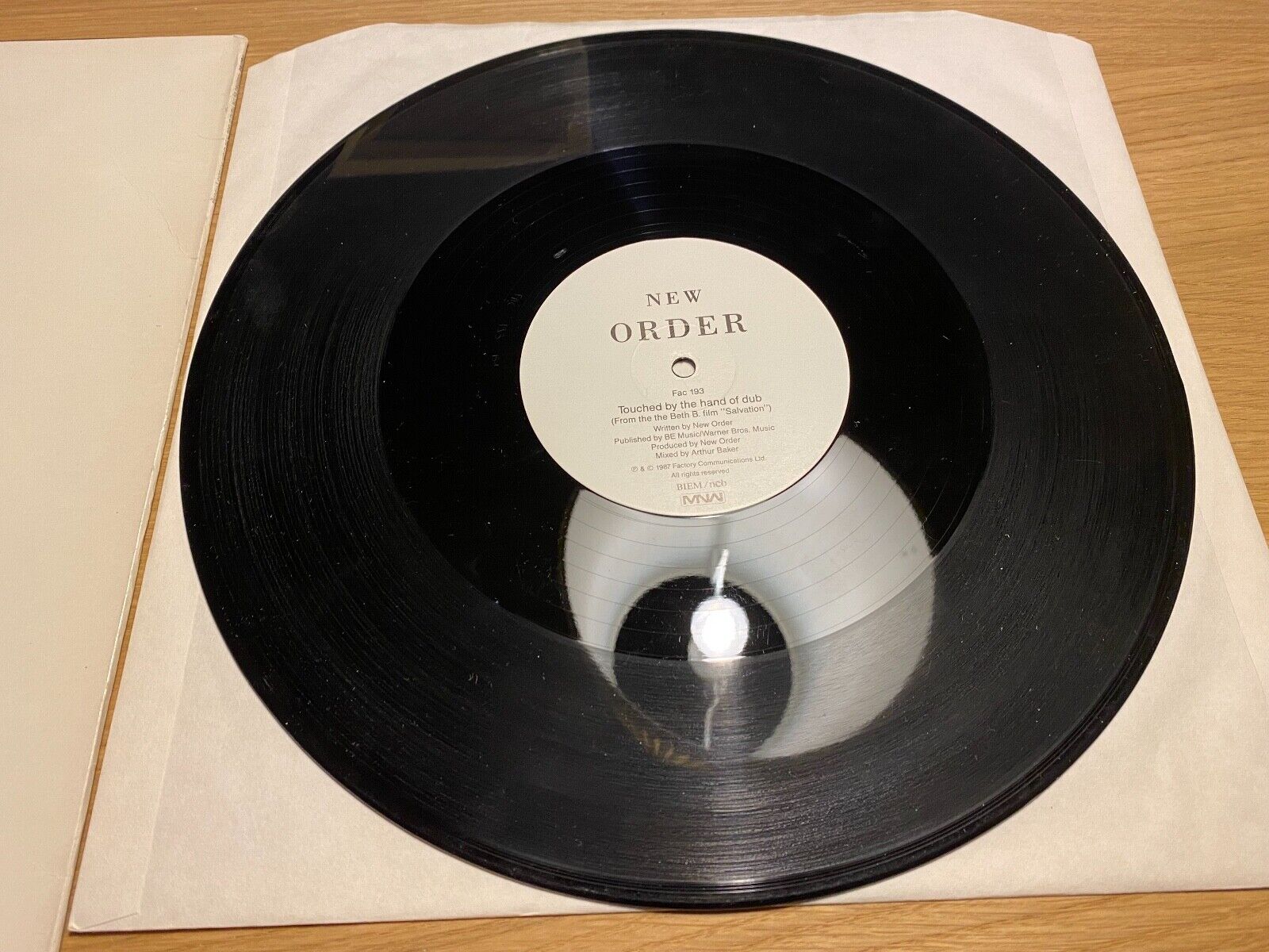 NEW ORDER "TOUCHED BY THE HANDS OF GOD" EXTENDED REMIX 1987 FACTORY RECORDS NCB*