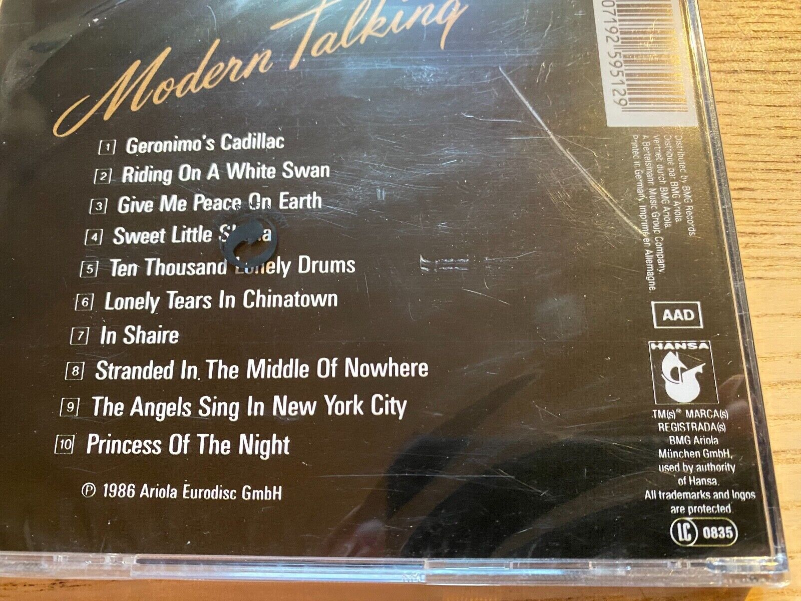 MODERN TALKING "IN THE MIDDLE OF NOWHERE" THE 4TH ALBUM 1986 AAD CD ALBUM SEALED