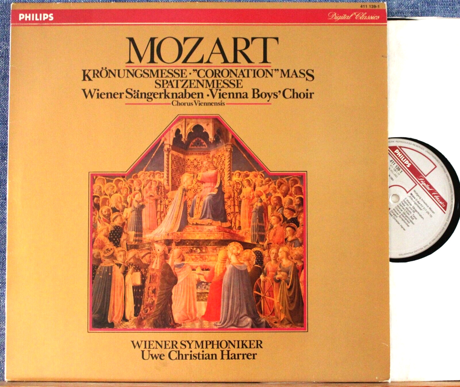 Harrer Wiener Sängerknaben Mozart (2 Masses) Philips 411 139 dig NM