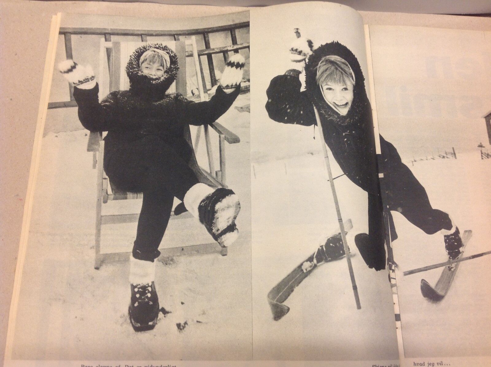 GITTE HENNING OR HÆNNING Skiing FRONT COVER VINTAGE Magazine Billed-Bladet 1962