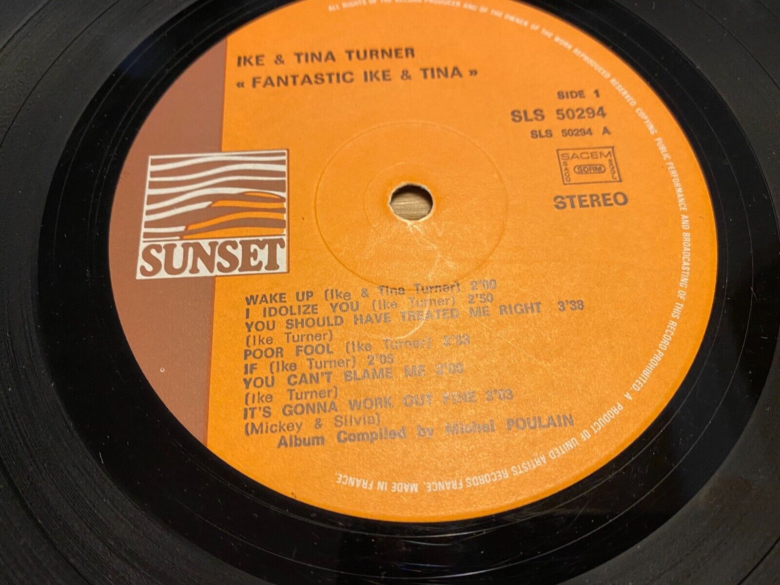 IKE  TINA TURNER AND THE IKETTES "FANTASTIC IKE  TINA" SACEM LP SUNSET FRENCH*