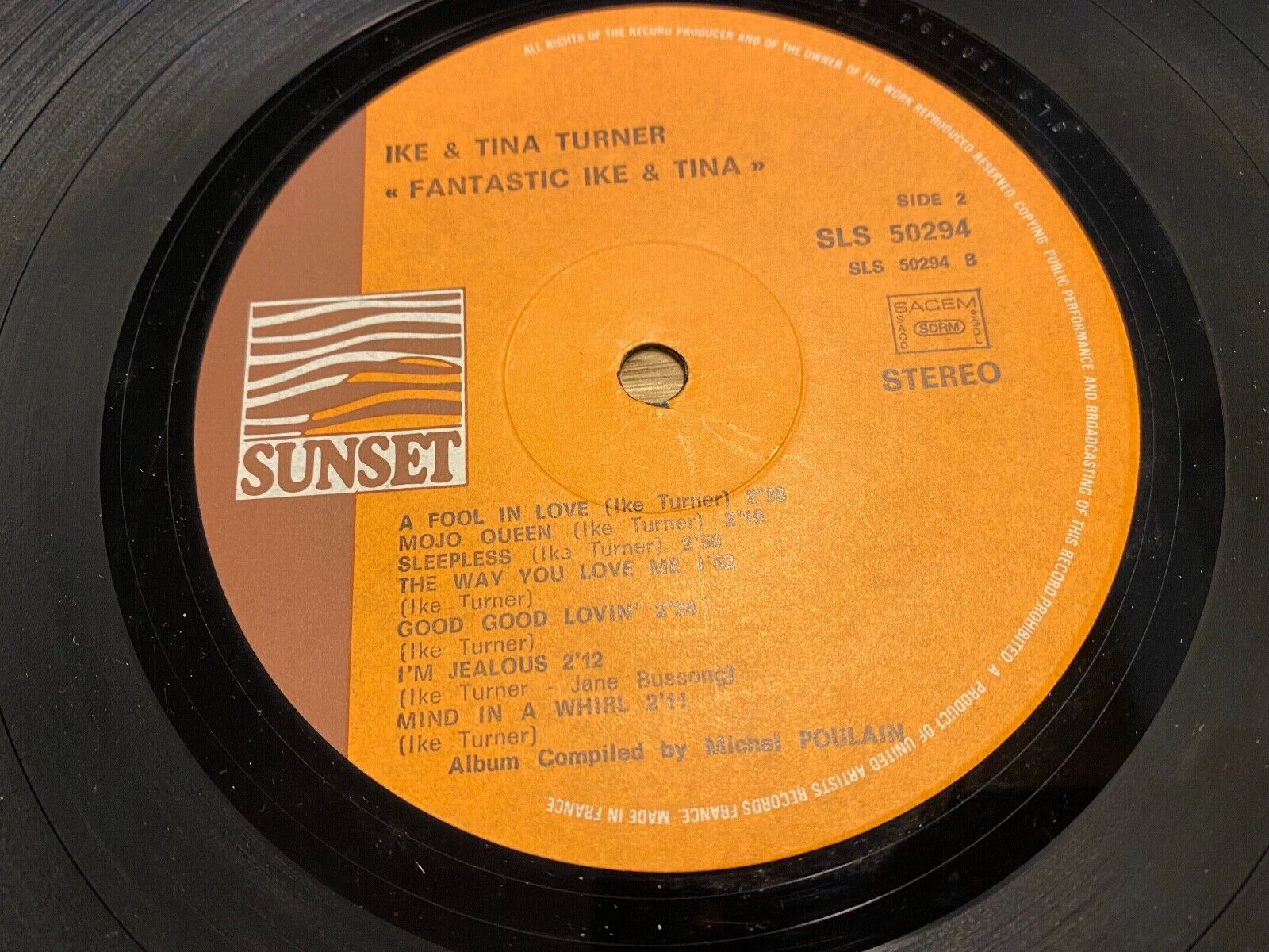 IKE  TINA TURNER AND THE IKETTES "FANTASTIC IKE  TINA" SACEM LP SUNSET FRENCH*