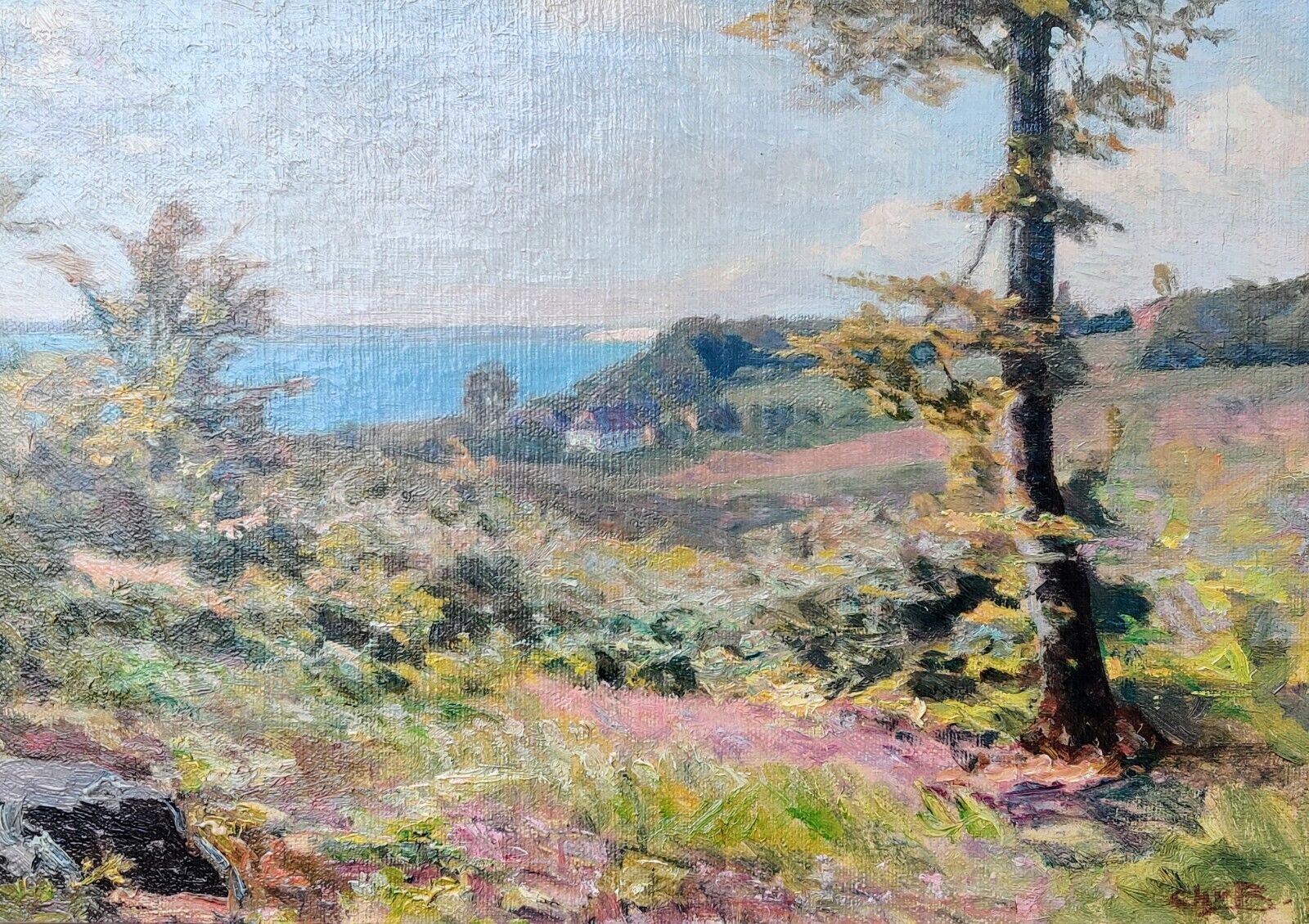 COASTAL LANDSCAPE, original oil painting