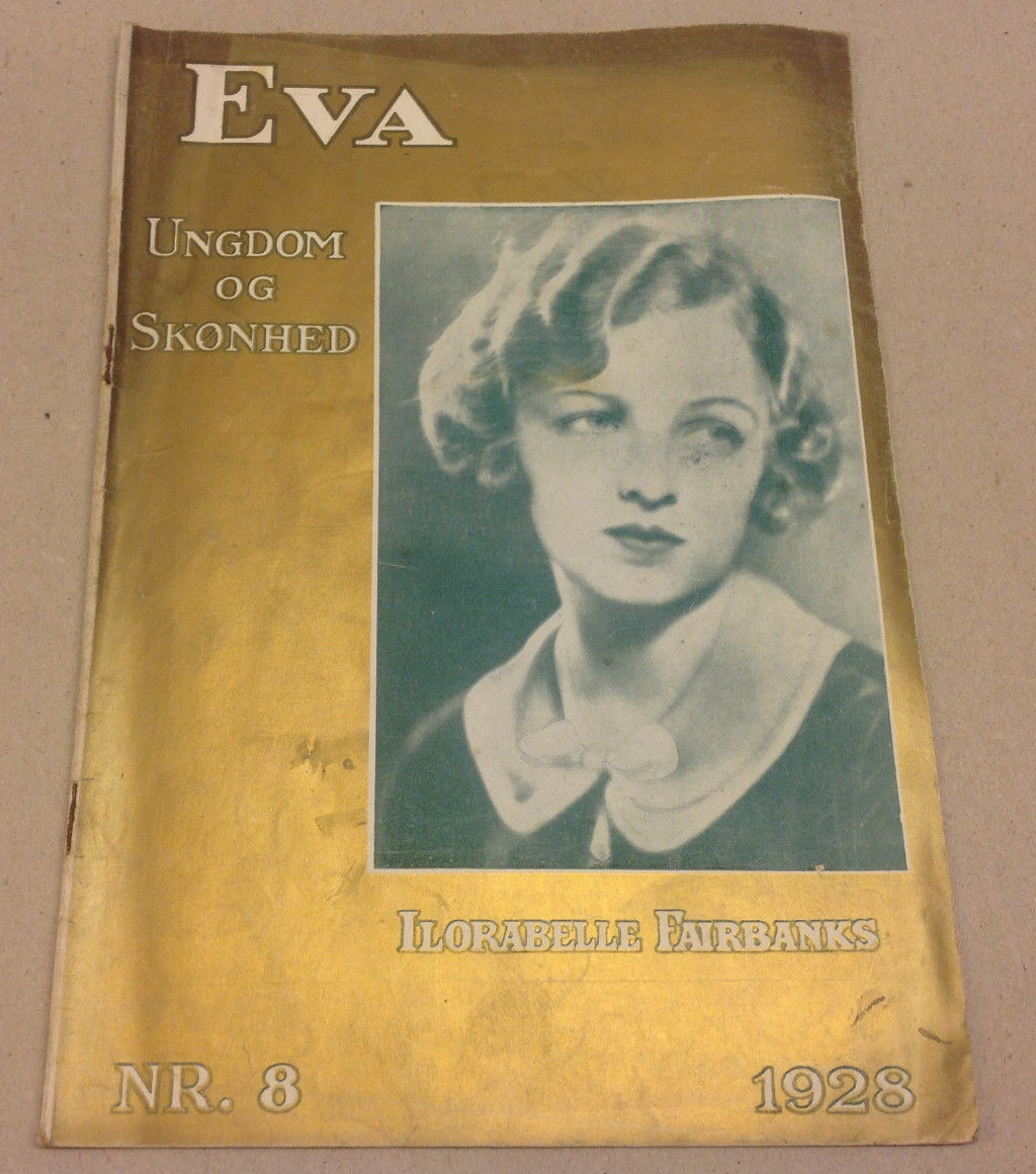 Florence Fair Art Deco Antique 1928 Original Old Danish Vintage Magazine "EVA"