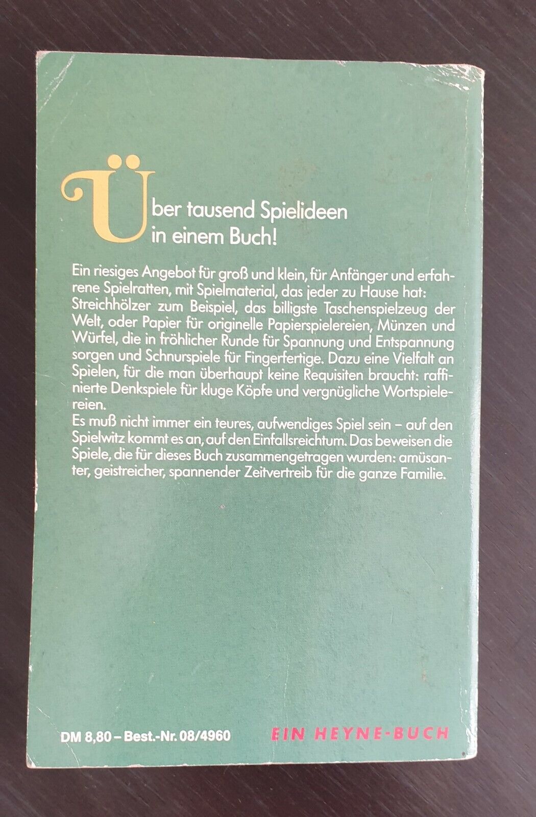 Das große Heyne Spielebuch Broschiert – 1984