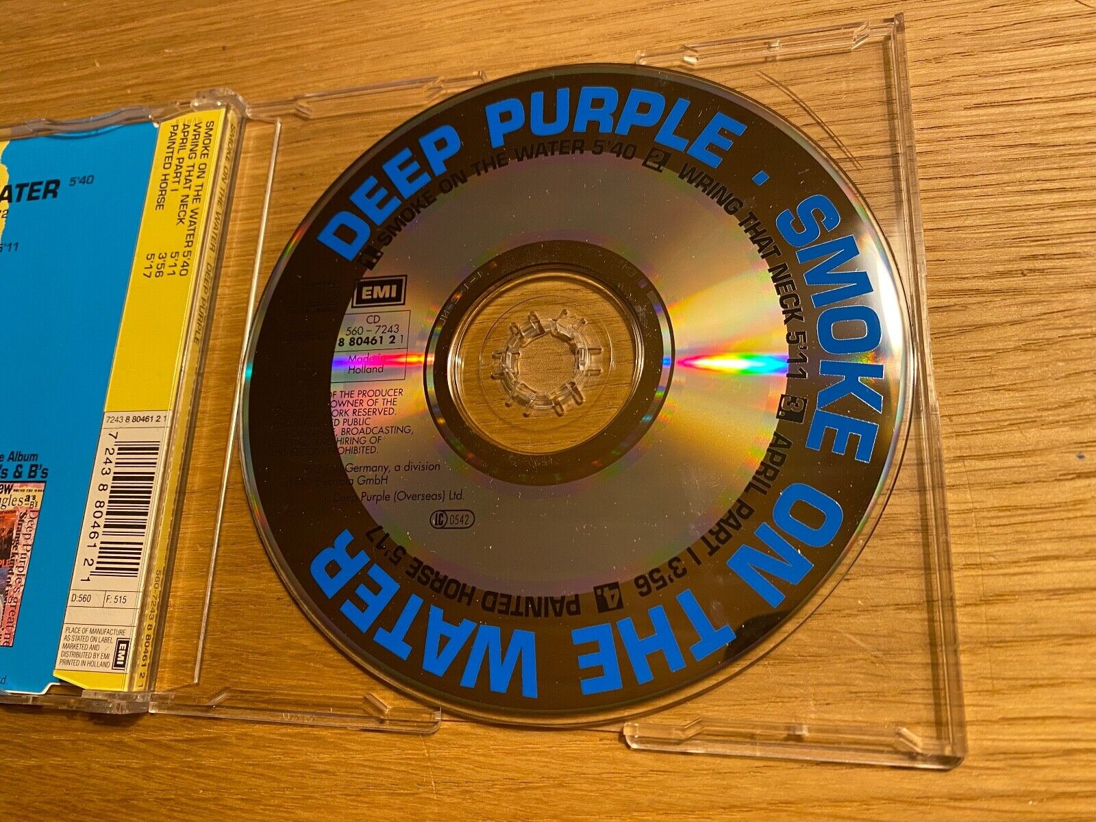 DEEP PURPLE "SMOKE ON THE WATER" 1993 CD SINGLE 4 TRACK EMI RECORDS GERMANY RARE