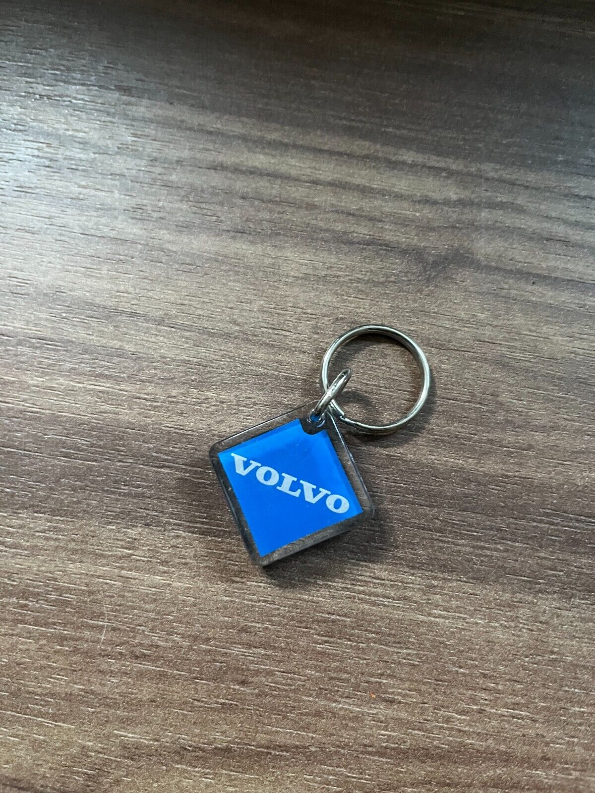 Vintage Volvo Plastic Danish Keychain Car Dealership 1980s Retro Design